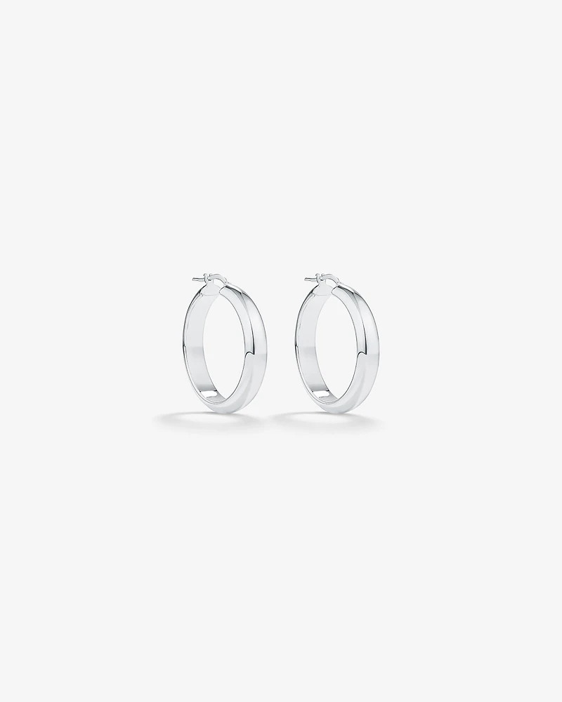 25mm Hoop Earrings in Sterling Silver