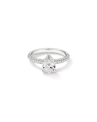 1.96 Carat TW Pear Cut Laboratory-Grown Diamond Engagement Ring in 14kt White Gold