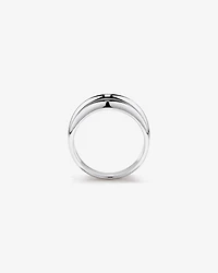 Wide Flared Ring in Sterling Silver