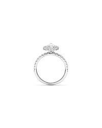 1.82 Carat TW Pear Cut Laboratory-Grown Diamond Halo Engagement Ring in 14kt White Gold