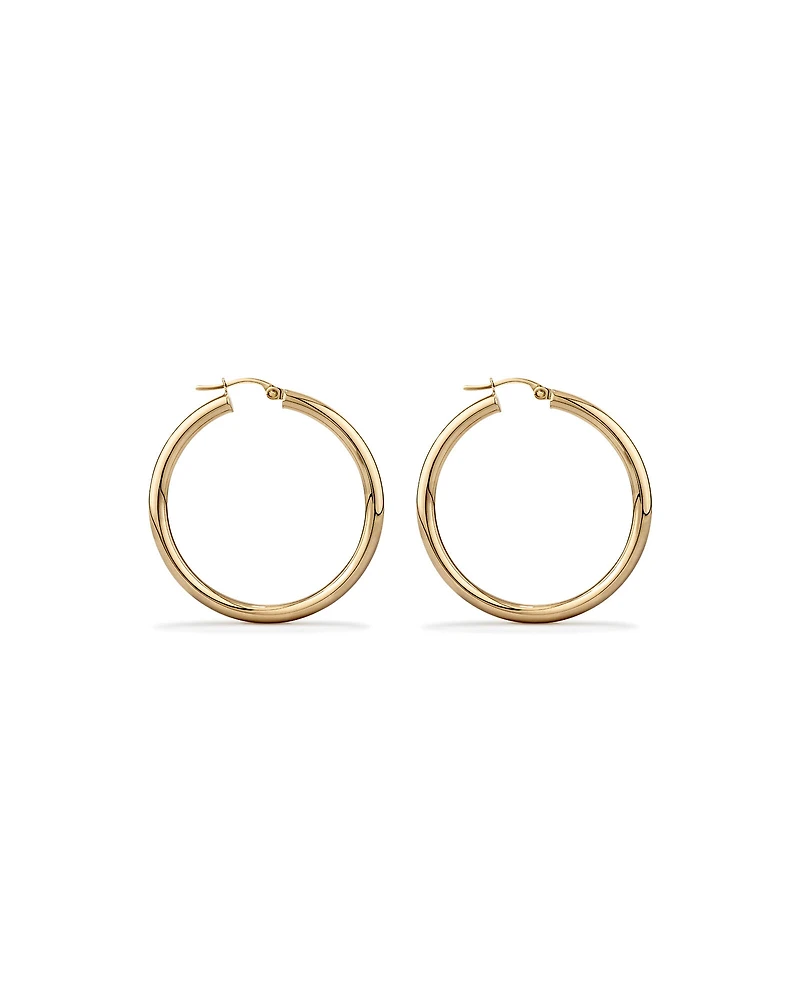 30mm Hoop Earrings in 10kt Yellow Gold