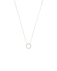 0.85 Carat TW Laboratory-Grown Diamond Circle Necklace in 10kt Yellow Gold