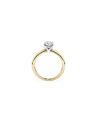 Carat TW Oval Laboratory-Grown Diamond Solitaire Engagement Ring in 14kt White Gold