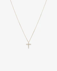 0.25 Carat TW Diamond Cross Pendant in 10kt Yellow Gold