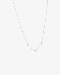 Station Necklace With 0.25 Carat TW Diamonds in 10kt Yellow Gold