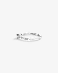 Bague de Fiançailles avec Accent Latéral en Diamant Rond Brillant 0,25 Carat TW en Or Blanc 14 kt