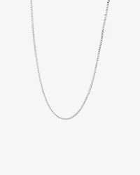 50cm (20") 2.5mm-3mm Width Curb Chain in Sterling Silver