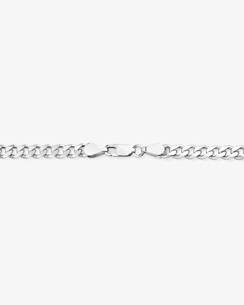 55cm (22") 5.5mm Width Curb Chain in Sterling Silver