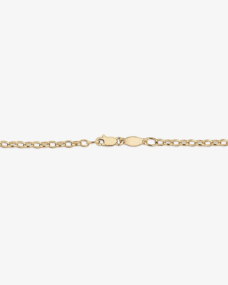 50cm (20") Oval Belcher Chain in 10kt Yellow Gold