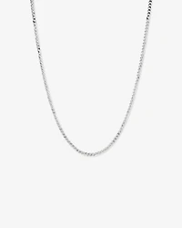 55cm (22") 3.5-4mm Width Fine Curb Chain Necklace in Sterling Silver