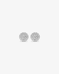 0.33 Carat TW Round Diamond Cluster Stud Earrings in 10kt White Gold