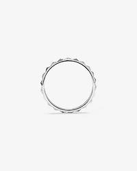 Bague Signature Connect Linéaire avec Diamant en Argent Sterling