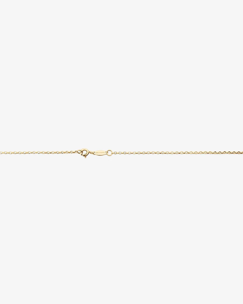 Chaîne belcher de cm en or jaune 18 K avec diamants, largeur de 1 à 1,5 mm