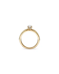 Bague de Fiançailles avec Accent Latéral en Diamant Rond Brillant et Baguette 0,77 Carat TW, et Princesse avec Halo Caché en Or Jaune 14 kt