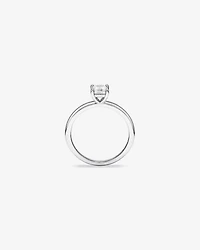 Bague de Fiançailles Solitaire en Diamant Taille Princesse 0,50 Carat TW en Or Blanc 14 kt