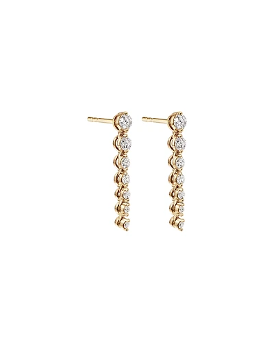 Drop Earrings with 0.50 Carat TW of Diamonds in 18kt Yellow Gold