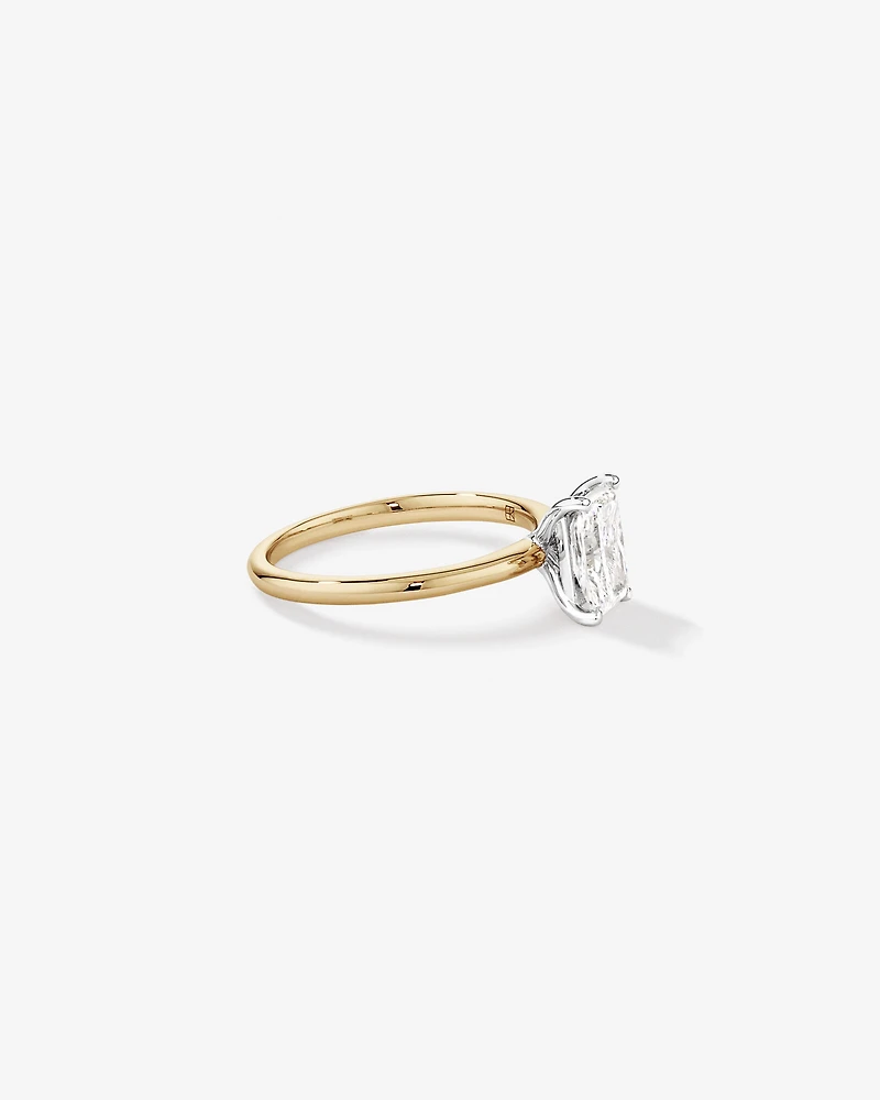 1.25 Carat TW Radiant Laboratory-Grown Diamond Solitaire Engagement Ring in 14kt White Gold