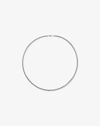 55cm (22") 5.35mm Width Miami Curb Chain Necklace in Sterling Silver