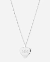 Diamond Accent Heart Pendant with Cable Chain in Sterling Silver