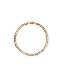 21cm (8.5") 5.5mm Semi-Solid Diamond Cut Curb Bracelet in 10kt Yellow Gold