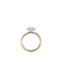 1.78 Carat TW Oval Laboratory-Grown Diamond Halo Engagement Ring in 14kt White Gold