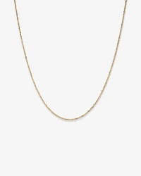 45cm (18") 1mm-1.5mm Width Hollow Singapore Chain in 10kt Yellow Gold