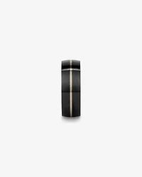 Ring in Black Titanium with Fine 10kt Yellow Gold Inlay