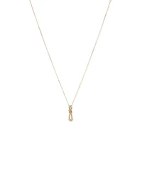 Vertical Sliding Knot Pendant Necklace in 10kt Yellow Gold