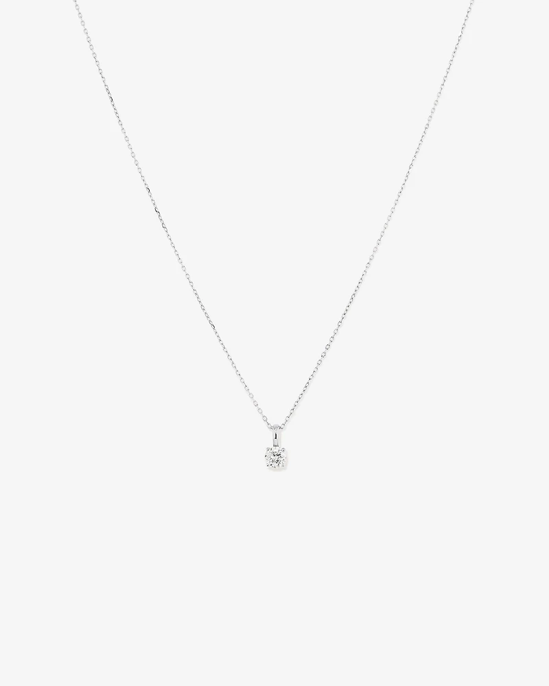 0.25 Carat TW Diamond Solitaire Pendant in 18kt Gold