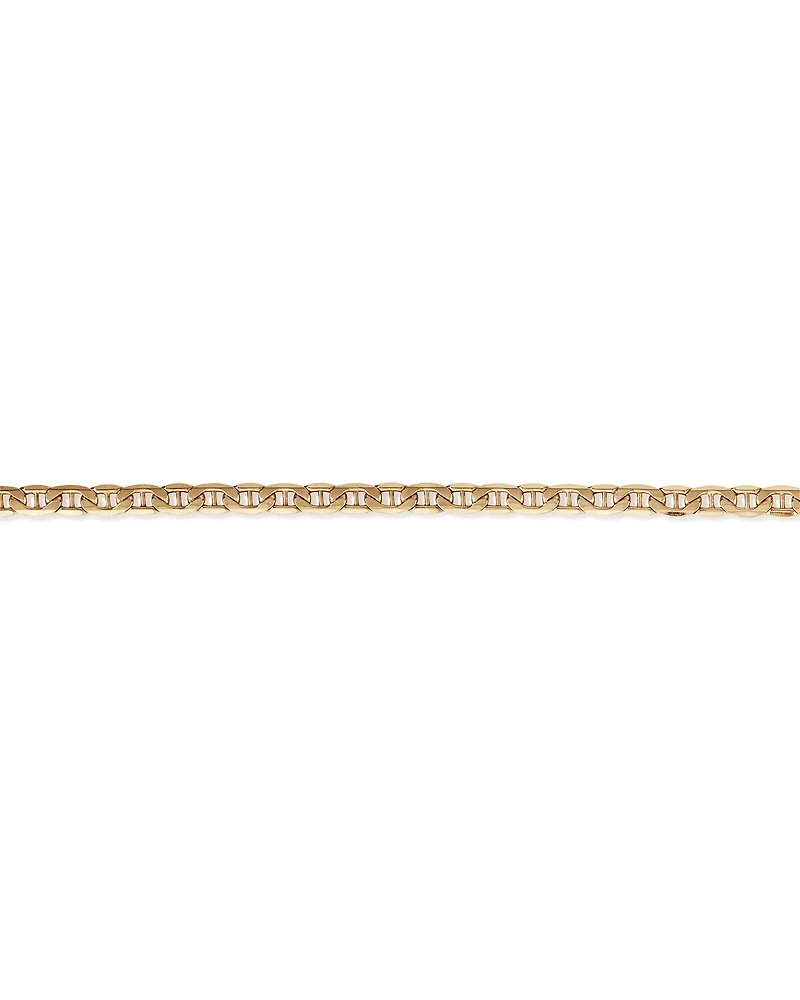 19cm (7.5") 4.5mm-5mm Width Hollow Anchor Bracelet in 10kt Yellow Gold