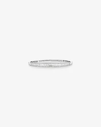 Hinged bangle with 2 Carat TW of Diamonds in 14kt White Gold