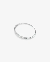 Hinged bangle with 2 Carat TW of Diamonds in 14kt White Gold