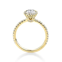 Sir Michael Hill Designer Halo Oval Engagement Ring with 1.35 Carat TW of Diamonds in 18kt White Gold