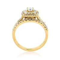 Bridal Set with 1.18 Carat TW of Diamonds in 14kt White Gold