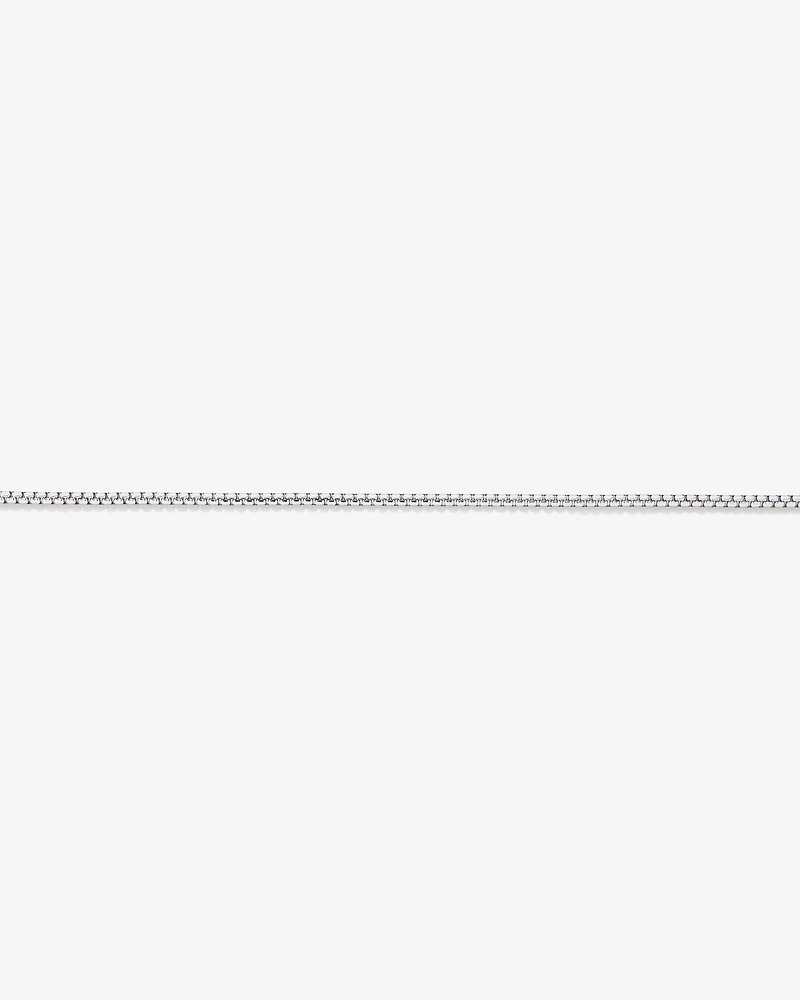 50cm (20") 1.82mm Width Round Box Chain Necklace in Sterling Silver