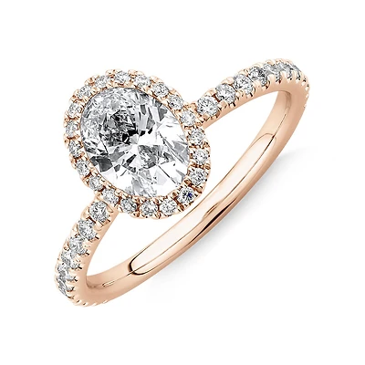 Sir Michael Hill Designer Halo Oval Engagement Ring with 1.35 Carat TW of Diamonds in 18kt White Gold
