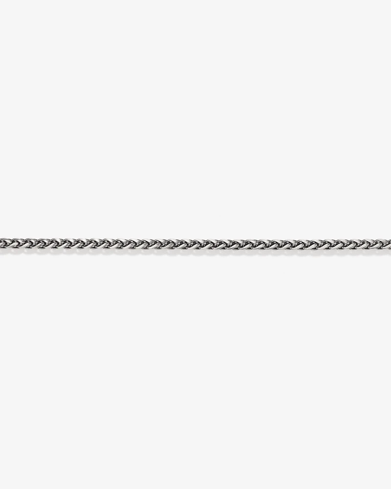 21cm (8.2") 3.8mm Width Wheat Curb Chain Bracelet in Oxidised Sterling Silver