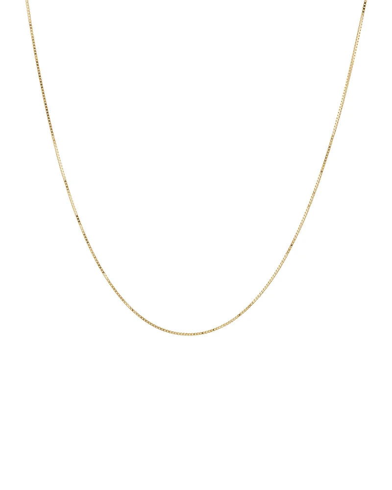 45cm (18") 0.85mm Width Diamond Cut Box Chain in 14kt Yellow Gold