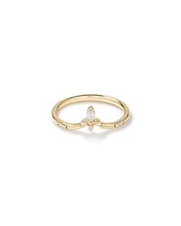 0.14 Carat TW Round Brilliant and Marquise Diamond Contoured Wedding Band in 14kt Yellow Gold