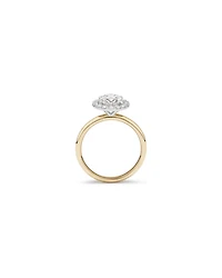 2.34 Carat TW Oval Cut Laboratory-Grown Diamond Halo Engagement Ring in 14kt Yellow and White Gold
