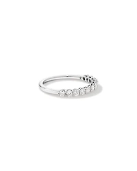 Bague De Mariage En Diamant De Laboratoire Rond Brillant De 0,60 Carat Poids Total Sertie De Griffes En Or Blanc 14 Carats