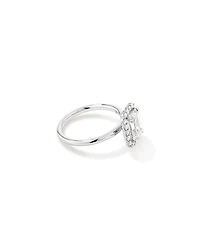 Carat TW Emerald Cut Laboratory-Grown Diamond Halo Engagement Ring in 14kt Yellow and White Gold