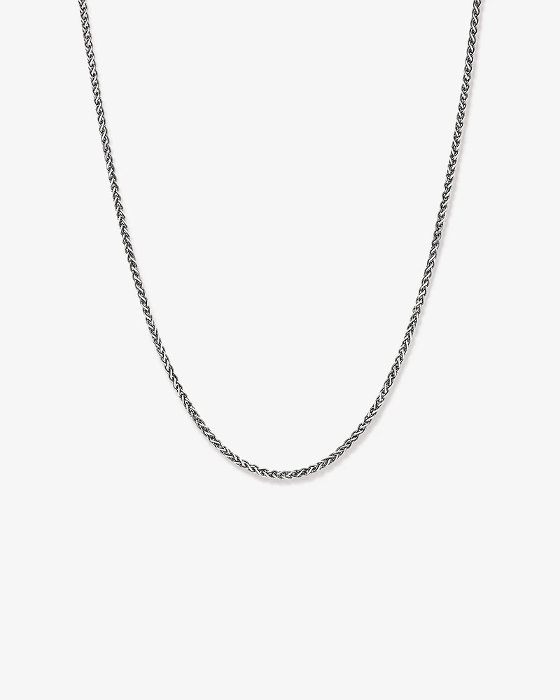 65cm (25") Oxidised Wheat Chain in Sterling Silver