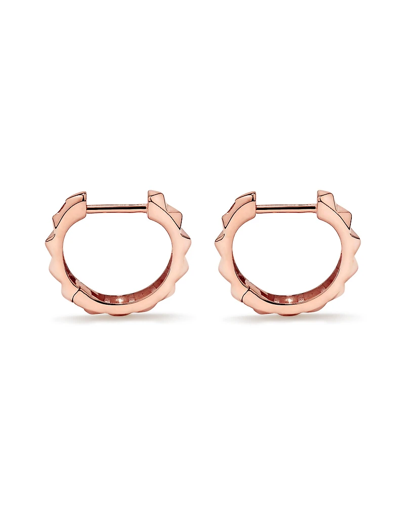 Créoles Huggie Signature Connect en Or Rose 10 kt