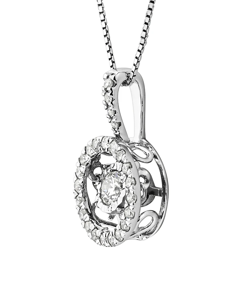 Everlight Pendant with 0.33 Carat TW of Diamonds in 10kt White Gold