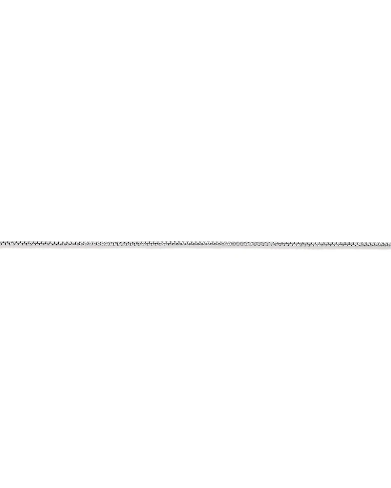 50cm (20") 1.25mm Width Round Box Chain Necklace in Sterling Silver
