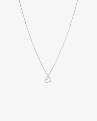 Heart Pendant with a Diamond in Sterling Silver
