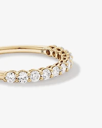Bague De Mariage En Diamant De Laboratoire Rond Brillant De 0,60 Carat Poids Total Sertie De Griffes En Or Blanc 14 Carats