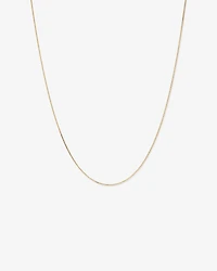 45cm (17") 1.05mm Width Solid Diamond Cut Curb Chain in 10kt Yellow Gold