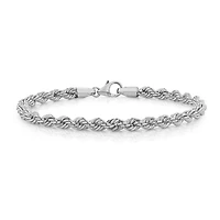 19cm (7.5") 4mm-4.5mm Width Rope Bracelet in 10kt Yellow Gold